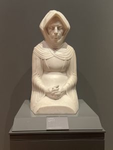 Ivan Meštrović's marble sculpture "My Mother" on display.